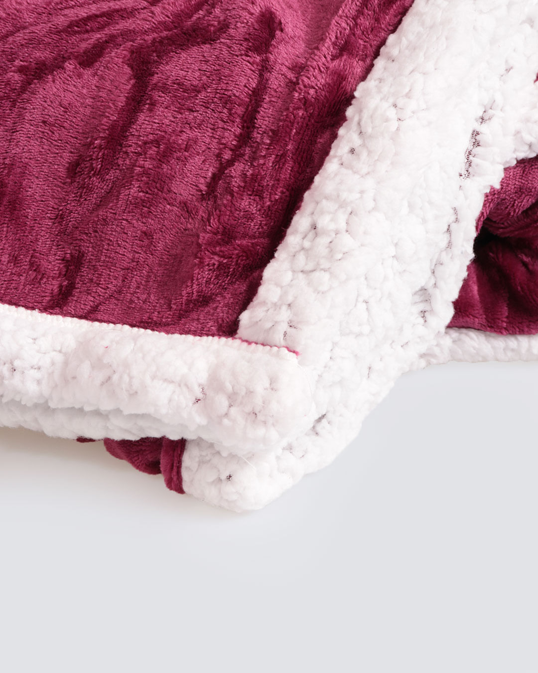 Manta-Flannel-Com-Sherpa-Casal---Vinho