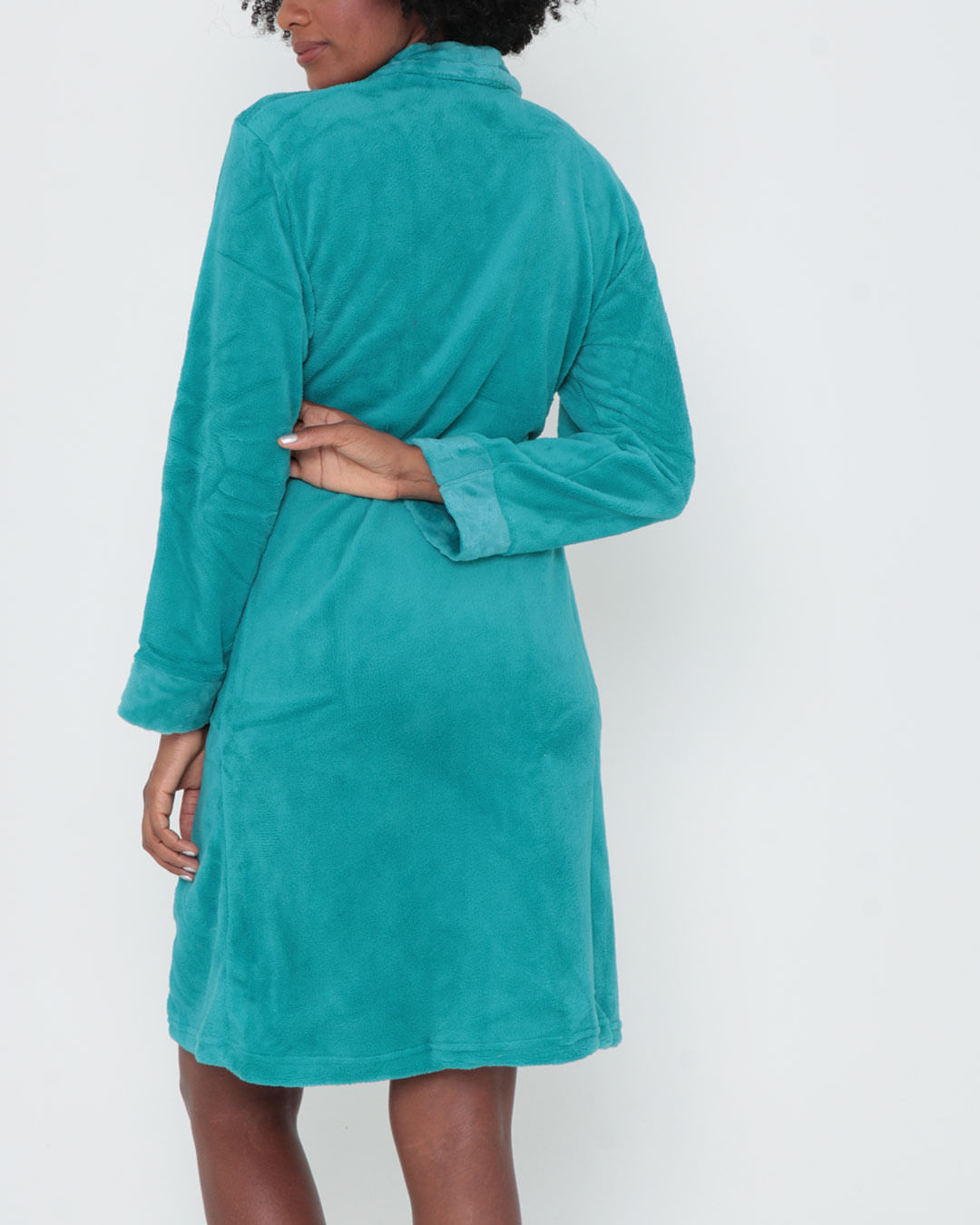 Roupao-Fleece-Com-Gola-Devore---Verde-Medio