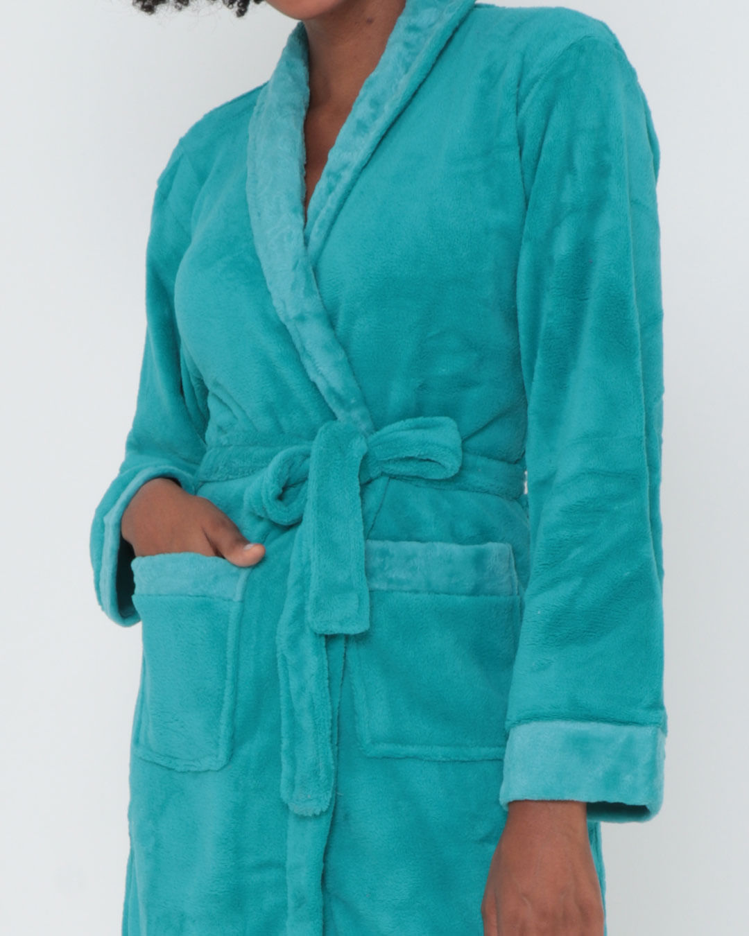 Roupao-Fleece-Com-Gola-Devore---Verde-Medio