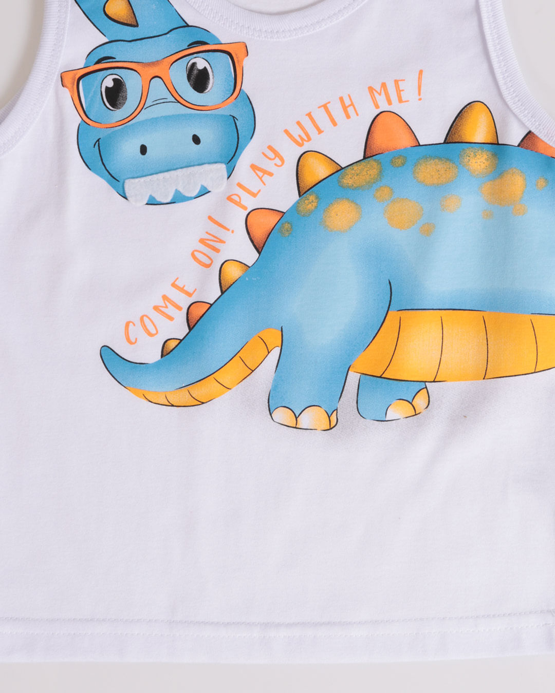 Conjunto bebê estampa dinossauro branco Lojas Torra - Main Image