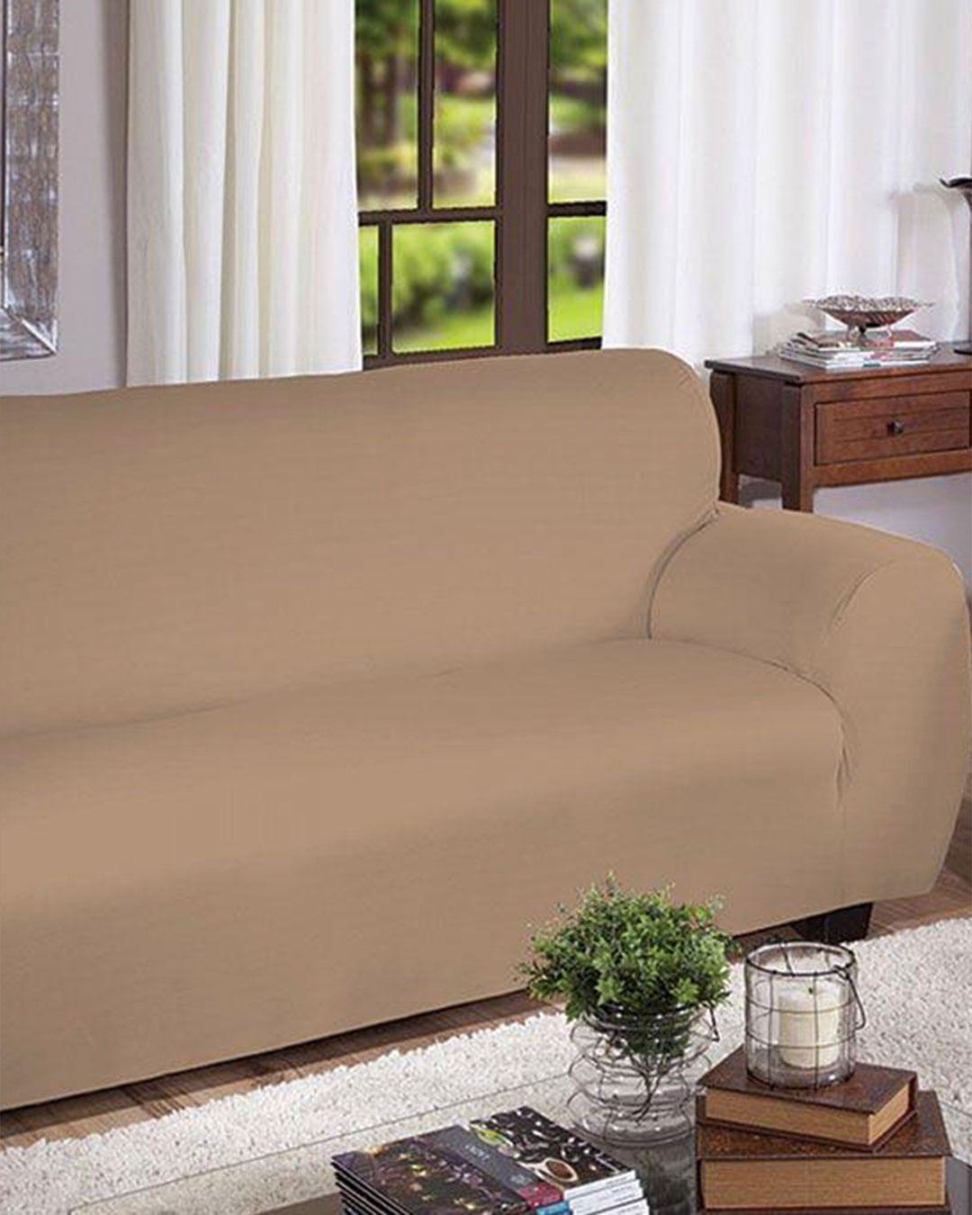 Capa-Para-Sofa-Canelada-3-Lug-Sortida---Bege-Claro
