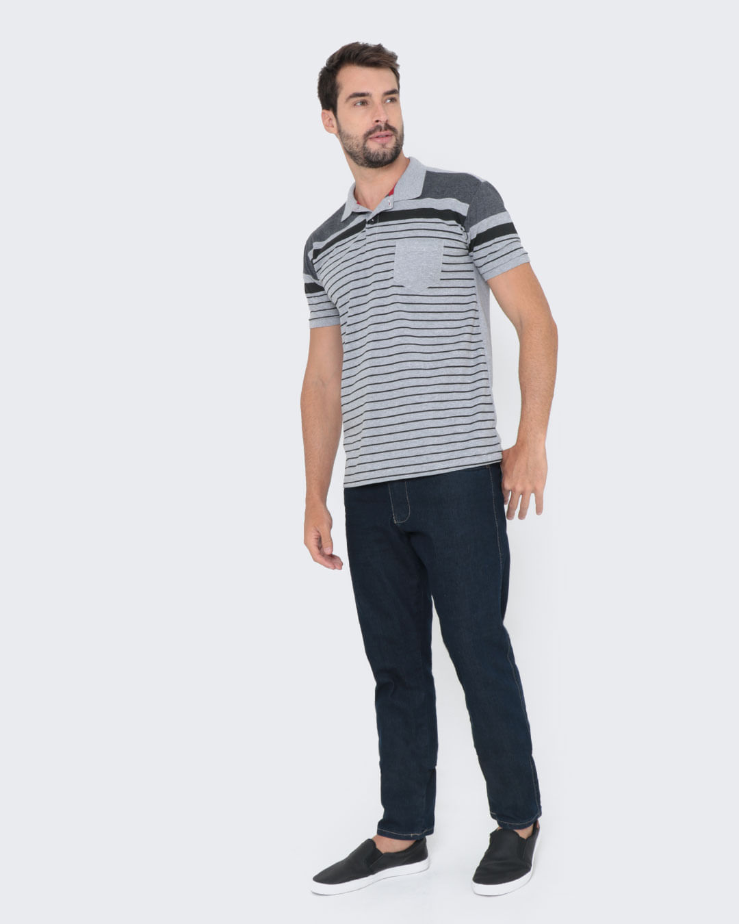 Polo-Ib10486-Listrada-C-Bolso-Pgg---Cinza-Listrado