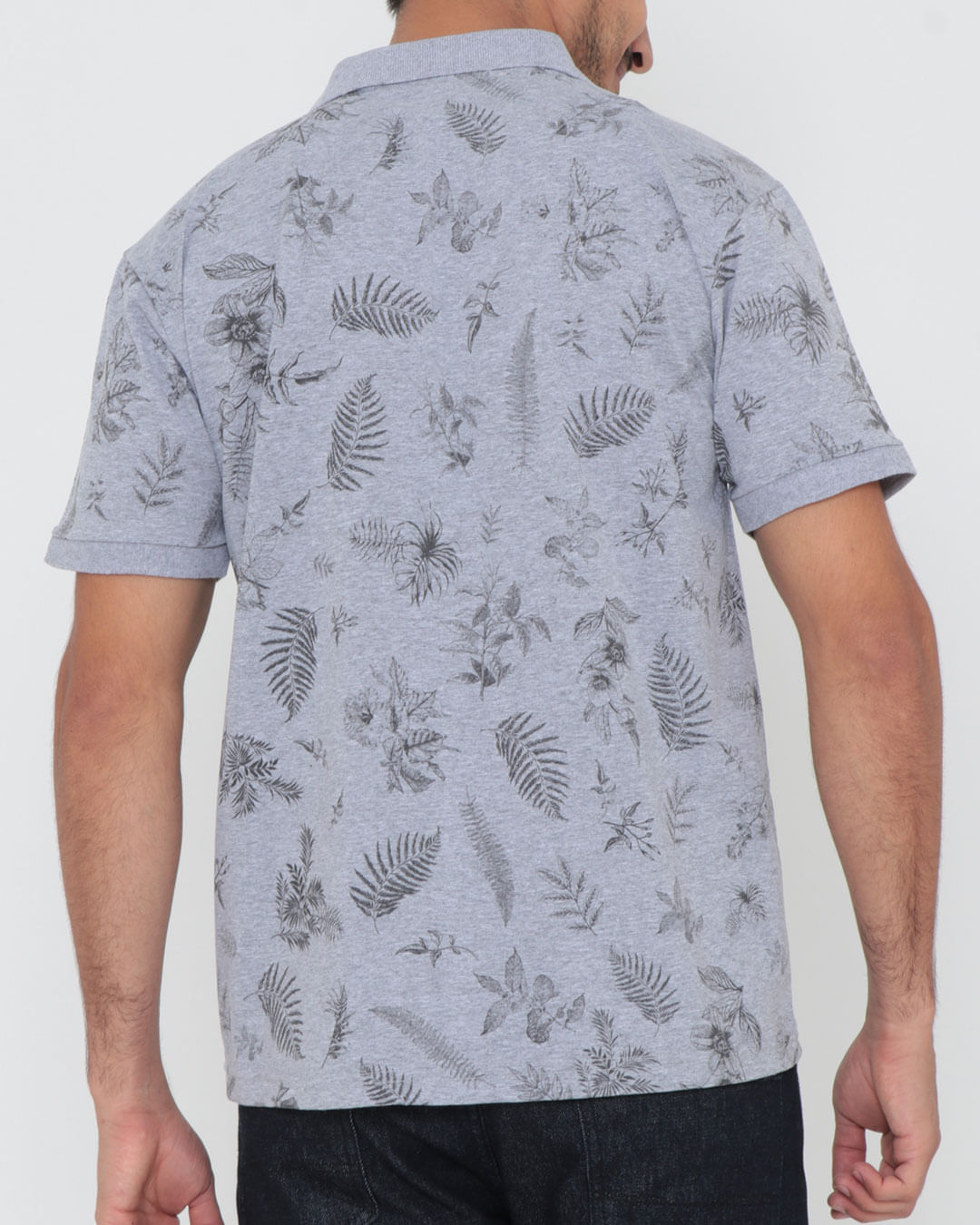Polo-Ib10491-Floral-Pgg---Cinza-Floral