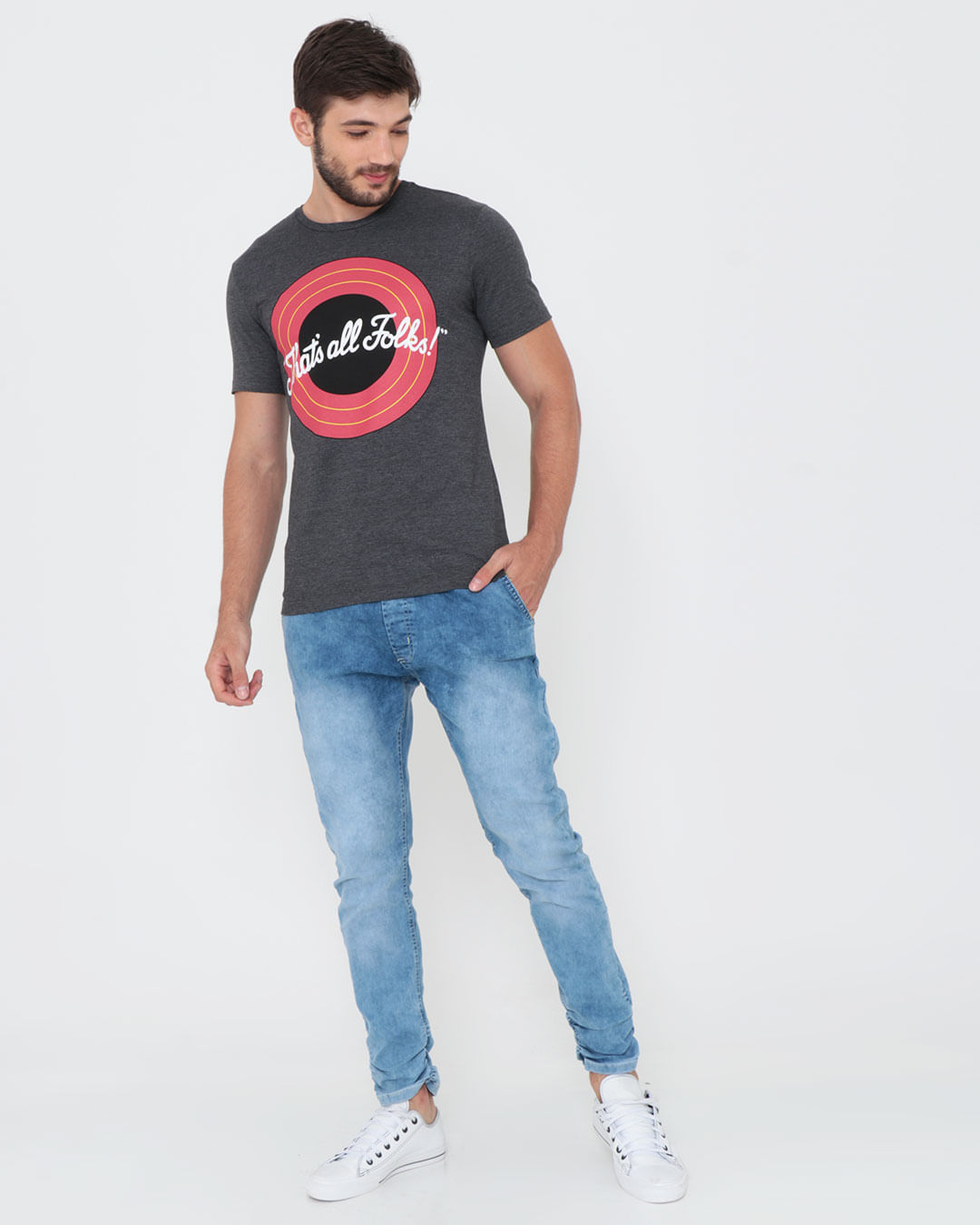 Camiseta-Trw121110-Looney-Tunes---Mescla-Escuro