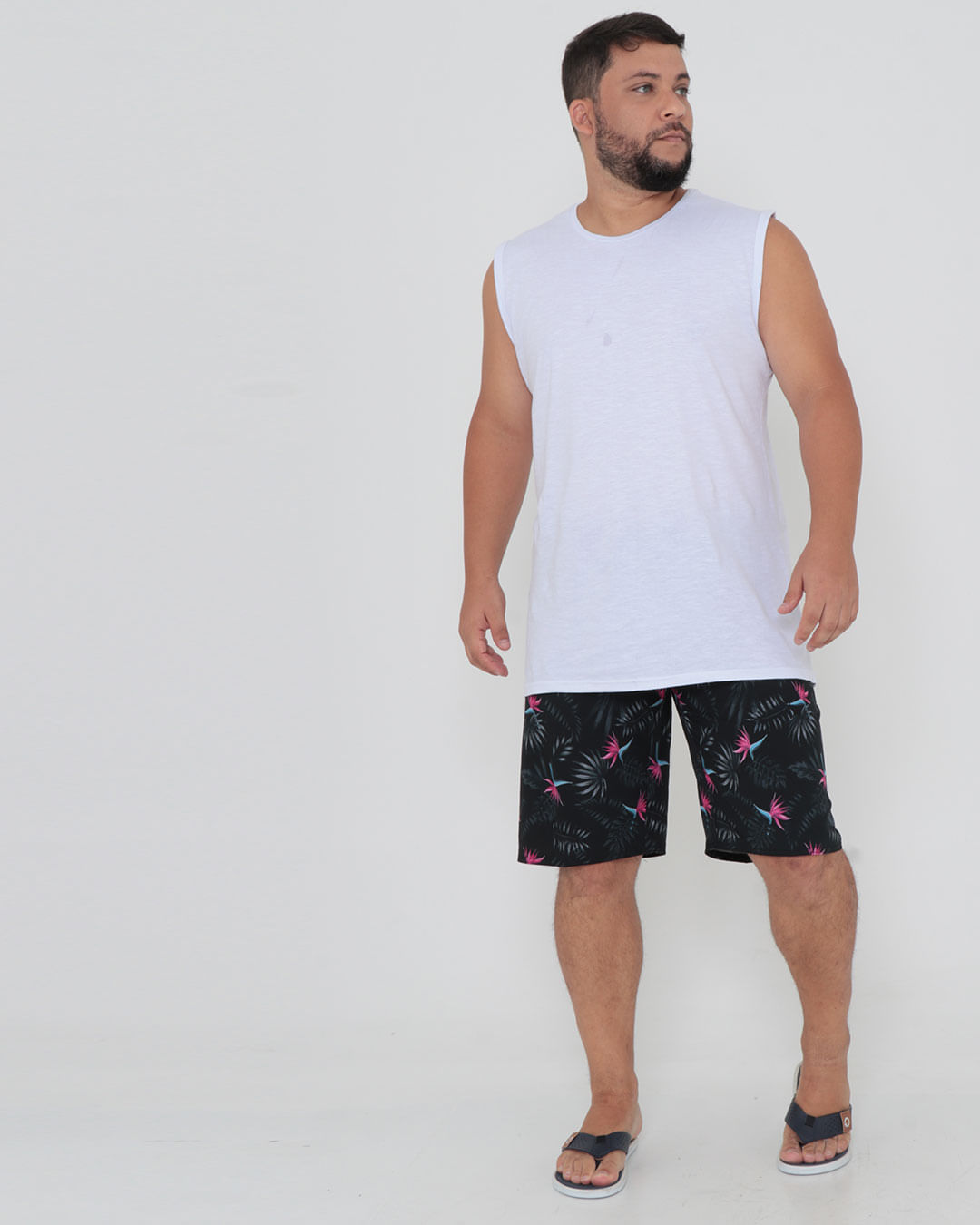 Bermuda-Cos-Neoprene-Ref-496-Floral-Plus---Preto-Floral