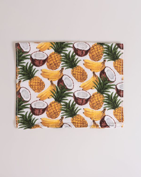 Pano de Copa 40cmx65cm Teka Estampa Frutas Off White UN