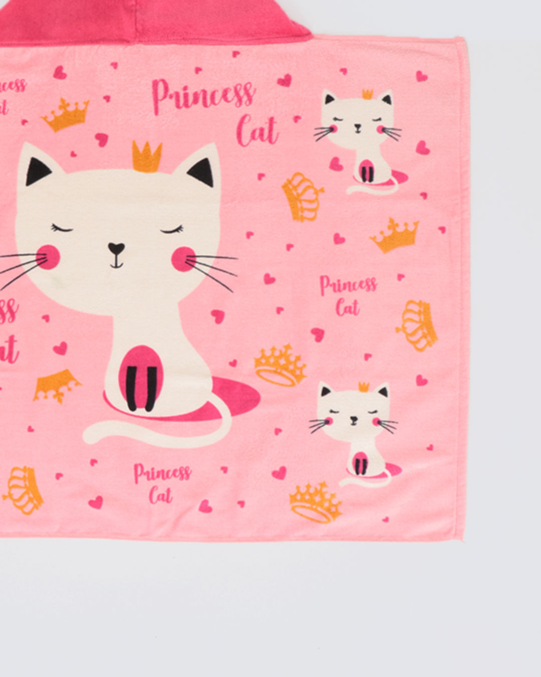 Toalha-Bh-Veludo-Capuz-Princess-Cat---Rosa-Claro