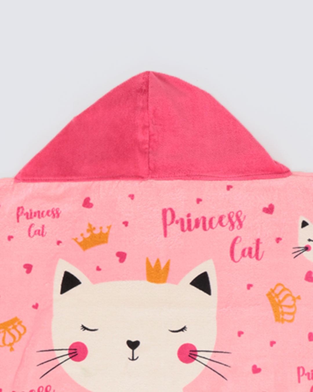 Toalha-Bh-Veludo-Capuz-Princess-Cat---Rosa-Claro
