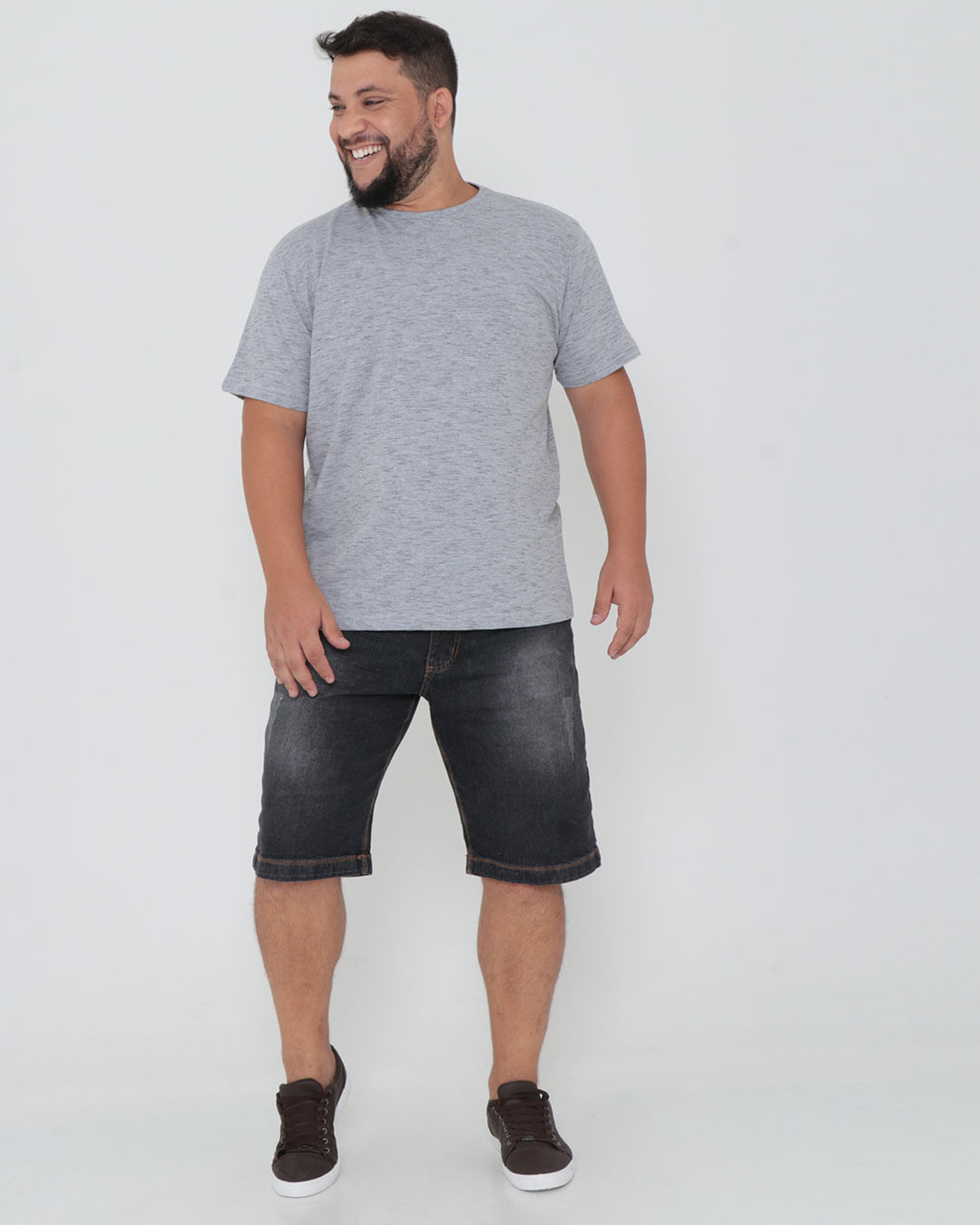 Camiseta-660-Mescla-Lisa-Jet--Plus-Size---Cinza-Medio