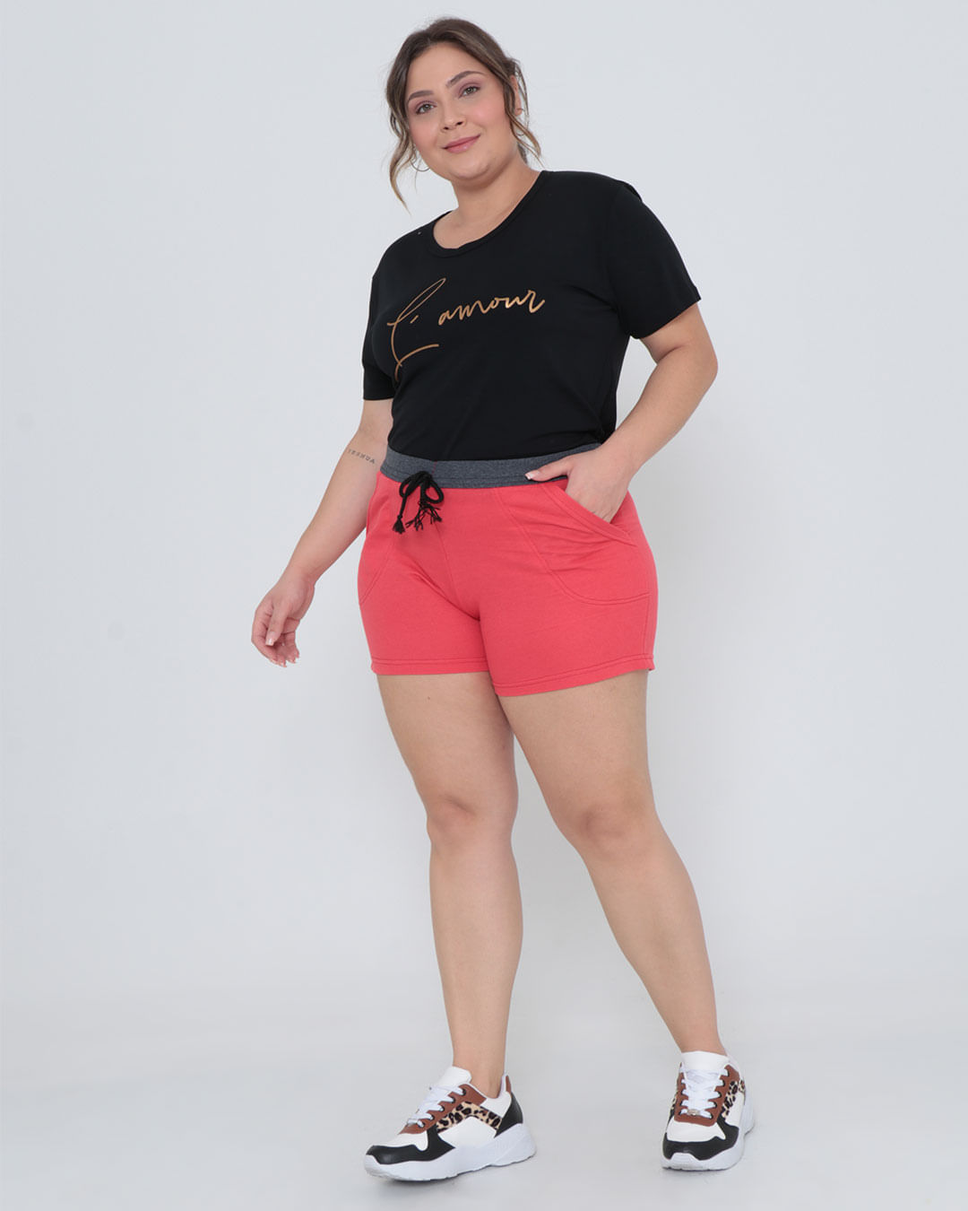 Shorts-1740-Moletinho-Liso---Laranja-Escuro
