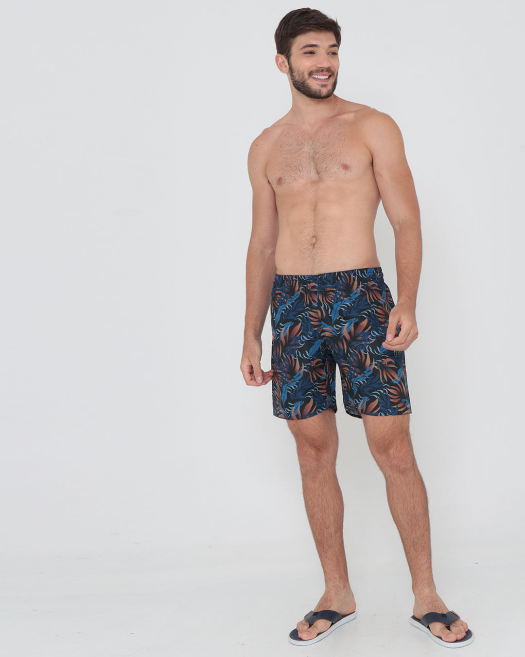 Bermuda-2380-Cos-Elastico---Azul-Floral