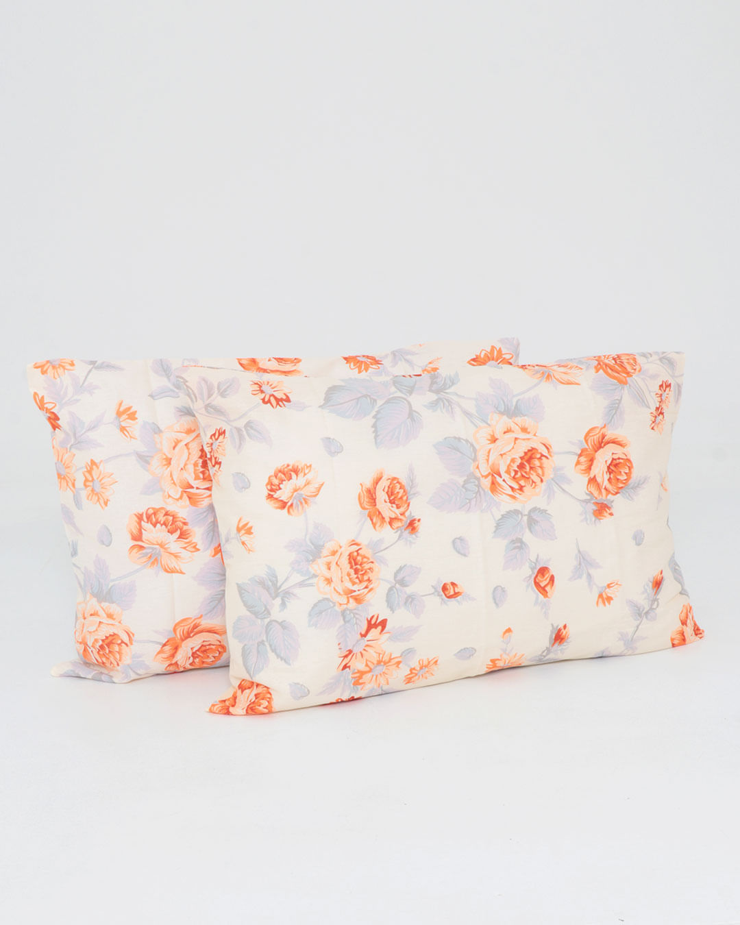 Jogo-De-Cama-Casal-Estampado-4-Pecas---Laranja-Floral