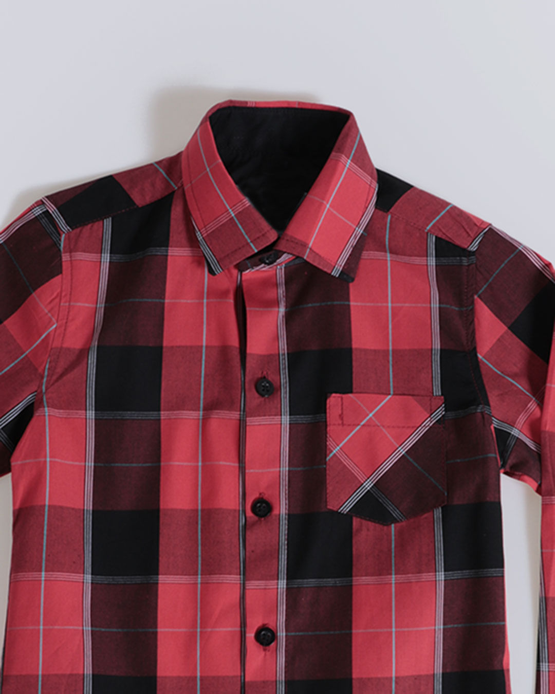 Camisa-Xadrez-Ml-Tricoline-M13---Vermelho-Xadrez