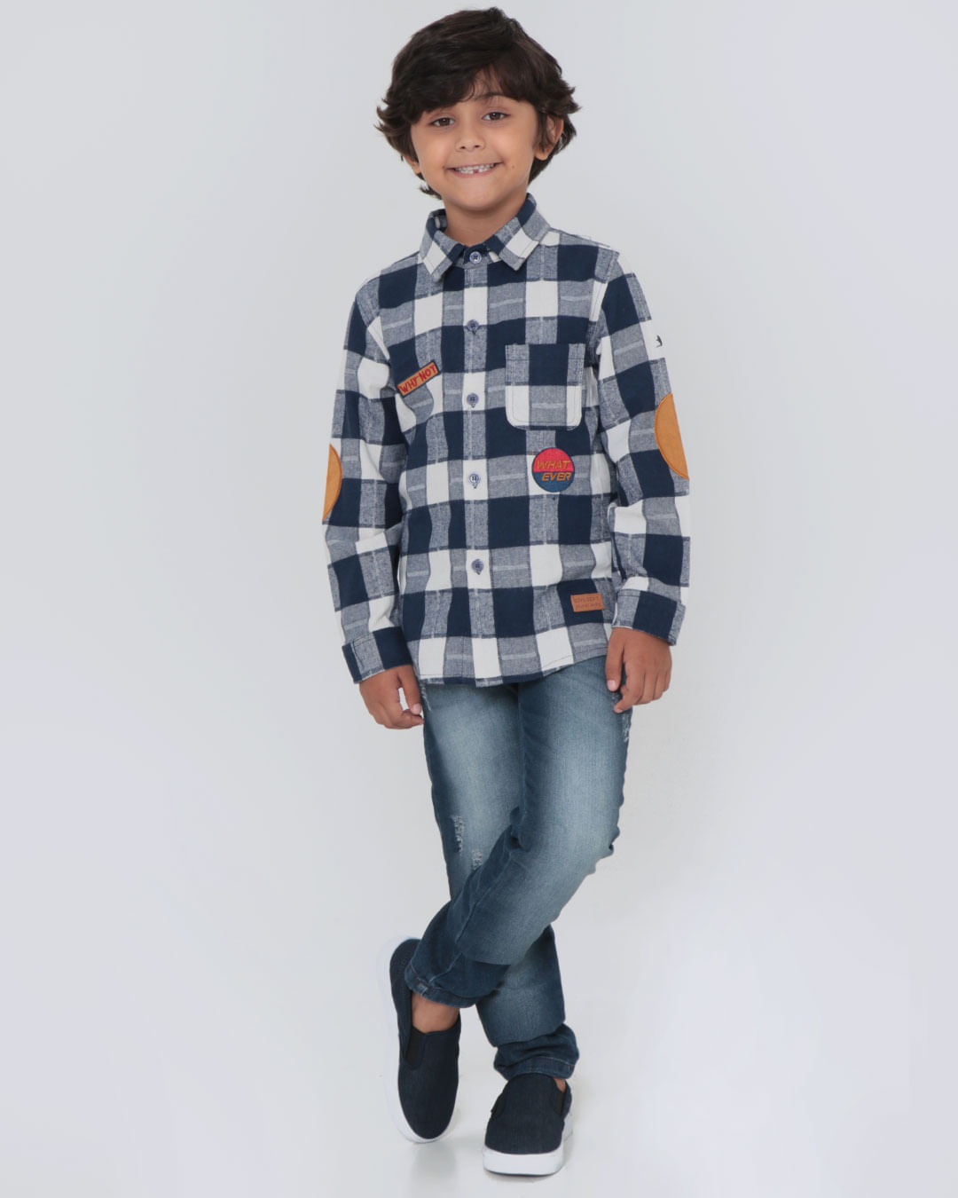 Camisa-Plural-Kids-1004-M-410---Azul-Xadrez