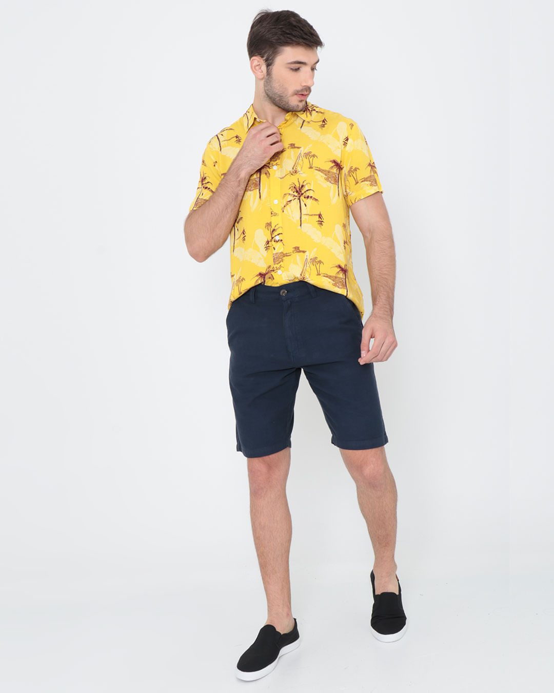 Camisa-Combo-Viscose--H---Amarelo-Medio