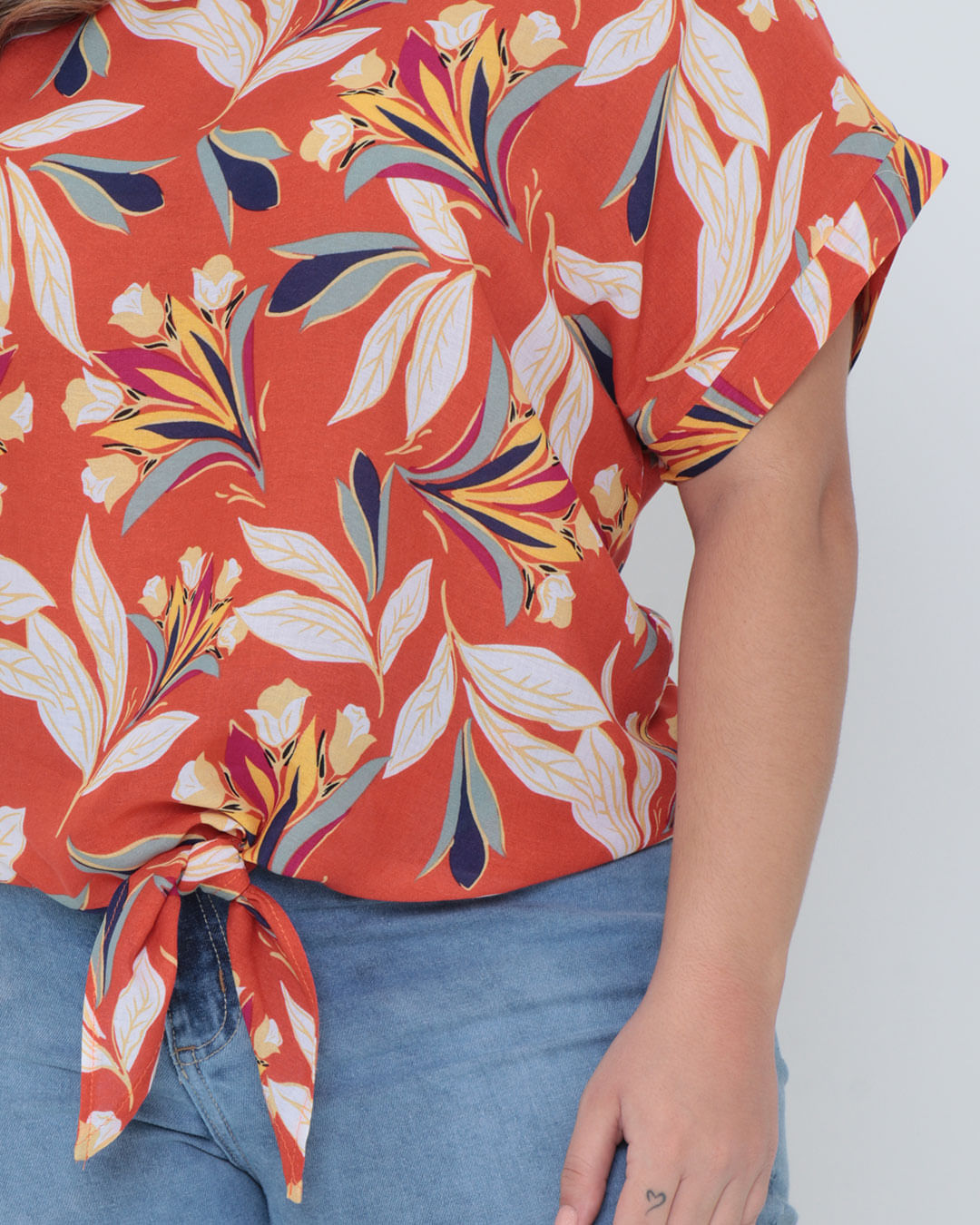 Tshirt-5713pe-Estampada-No-Frontal---Laranja-Floral
