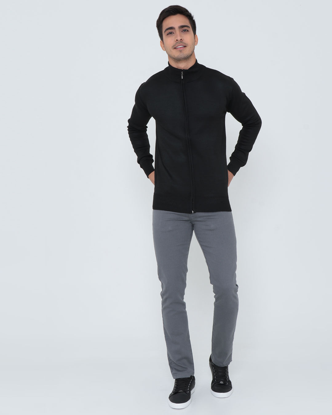 Tricot-Bfz-Full-Ziper-Liso-Pgg---Preto