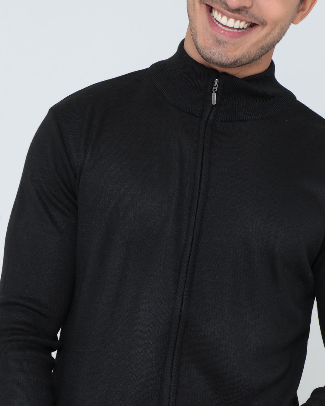 Tricot-Bfz-Full-Ziper-Liso-Pgg---Preto