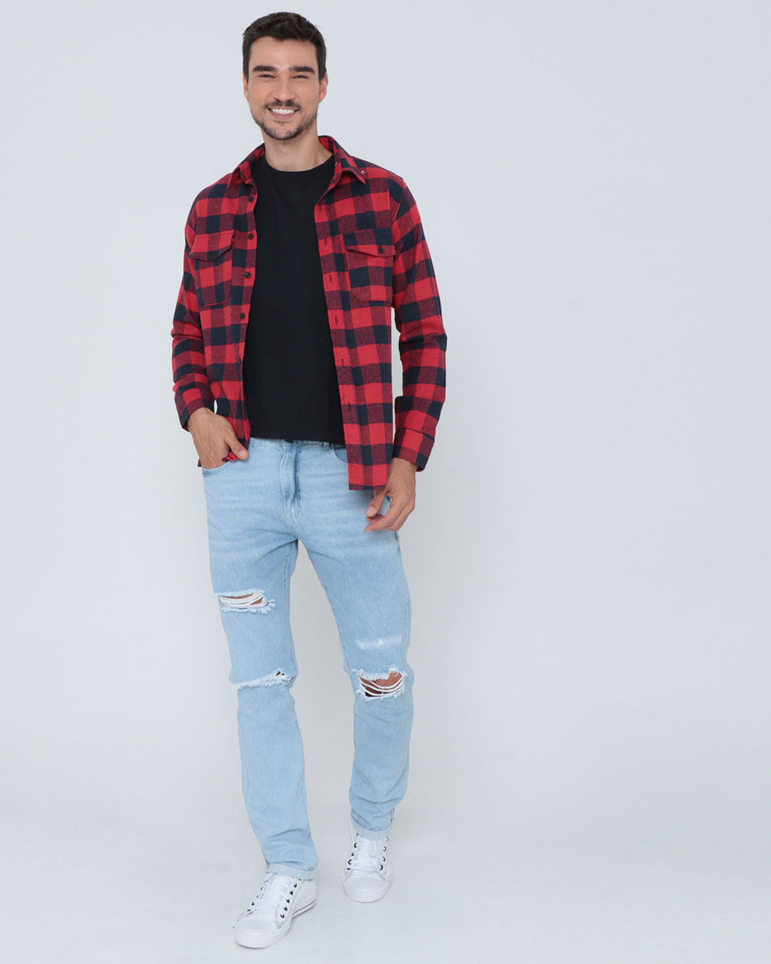 Camisa-De-Fs01-Flanela---Vermelho-Xadrez
