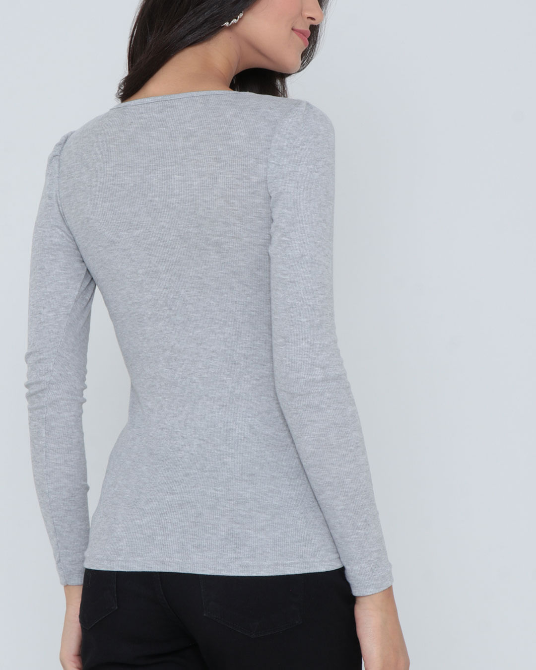 Blusa-3013-Canelada-Decote-V-Ml---Cinza-Claro