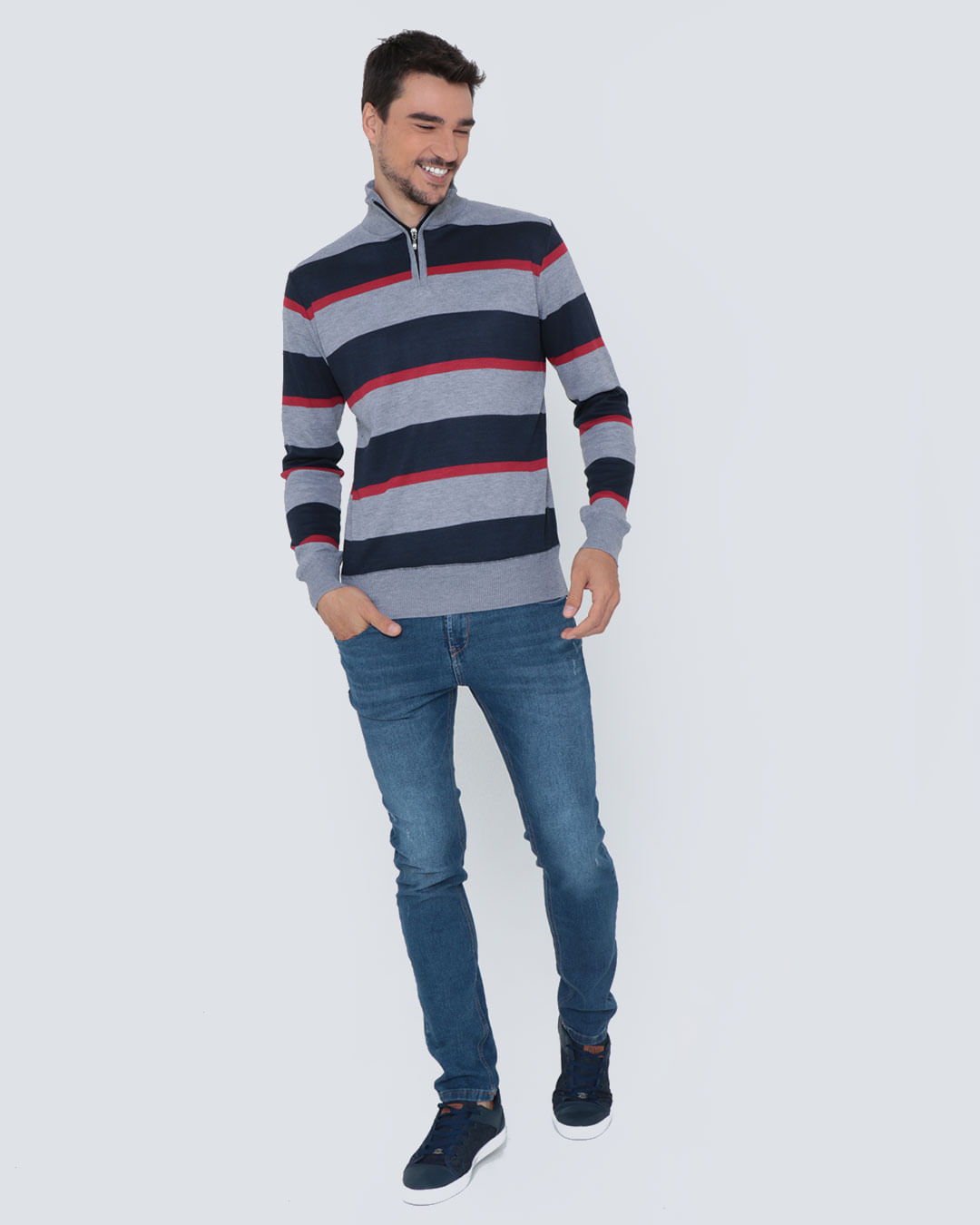 Tricot-Shz-Half-Ziper-Listrado-Pgg---Cinza-Listrado