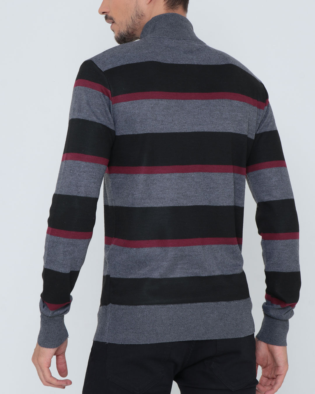 Tricot-Shz-Half-Ziper-Listrado-Pgg---Preto-Listrado