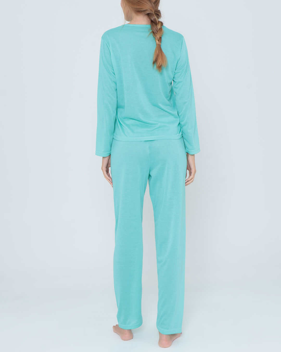 Pijama-Longo-Liso-Com-Silk7002---Verde-Claro