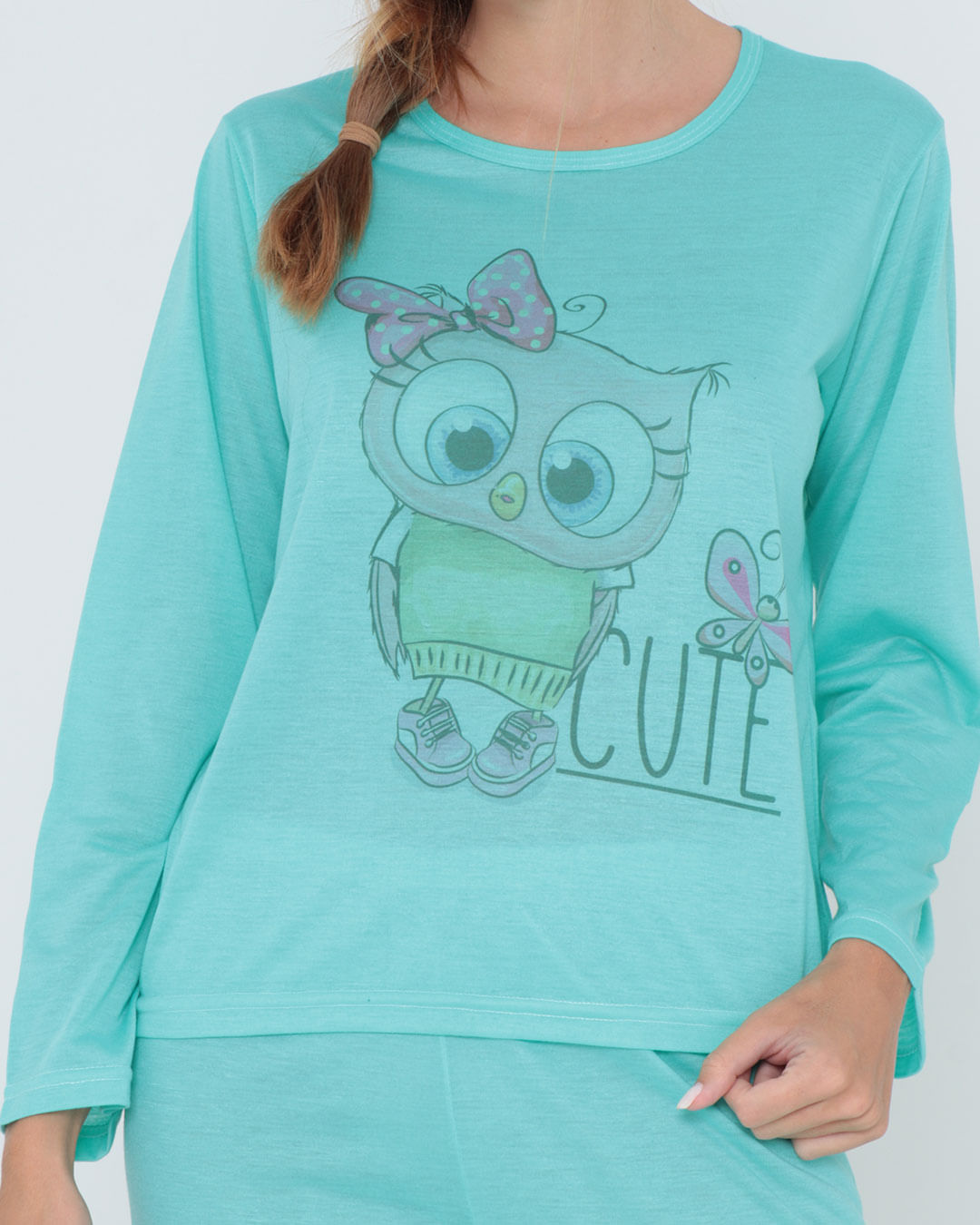 Pijama-Longo-Liso-Com-Silk7002---Verde-Claro
