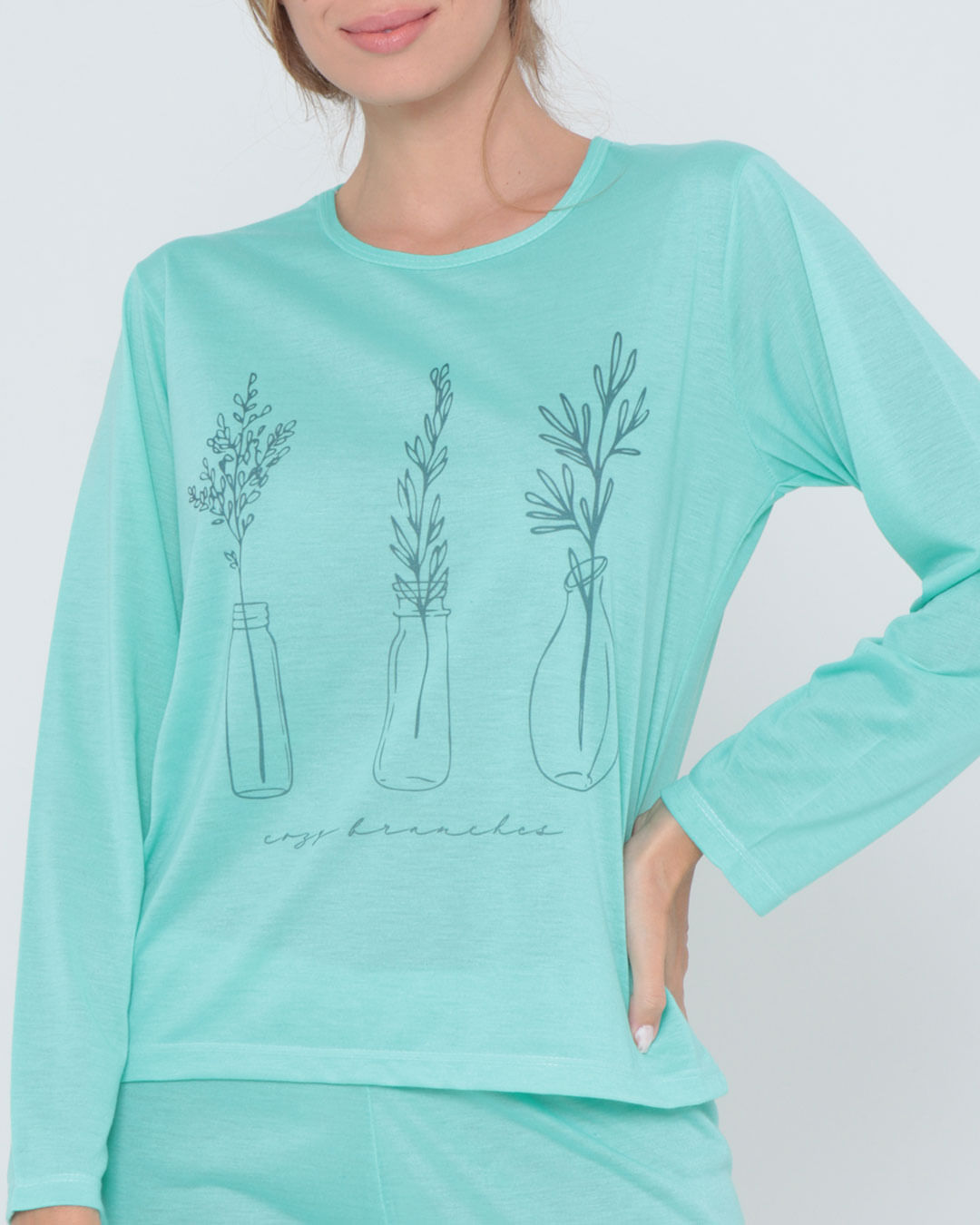 Pijama-Longo-Liso-Com-Silk7002---Verde-Claro