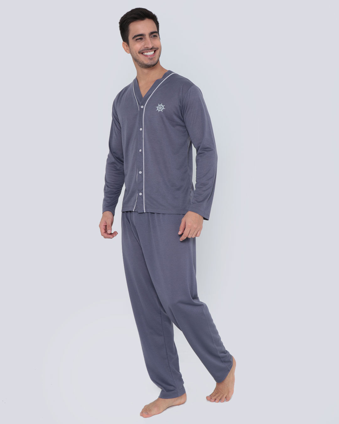 Pijama-Longo-Aberto-Ref-67371---Cinza-Escuro