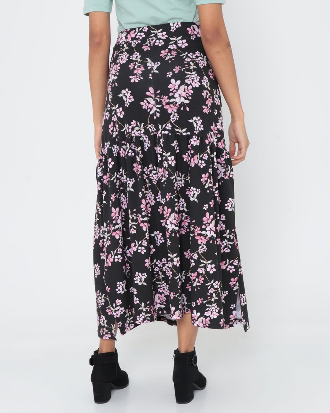 Saia-Longa-Marias-Estampada-5048---Preto-Floral