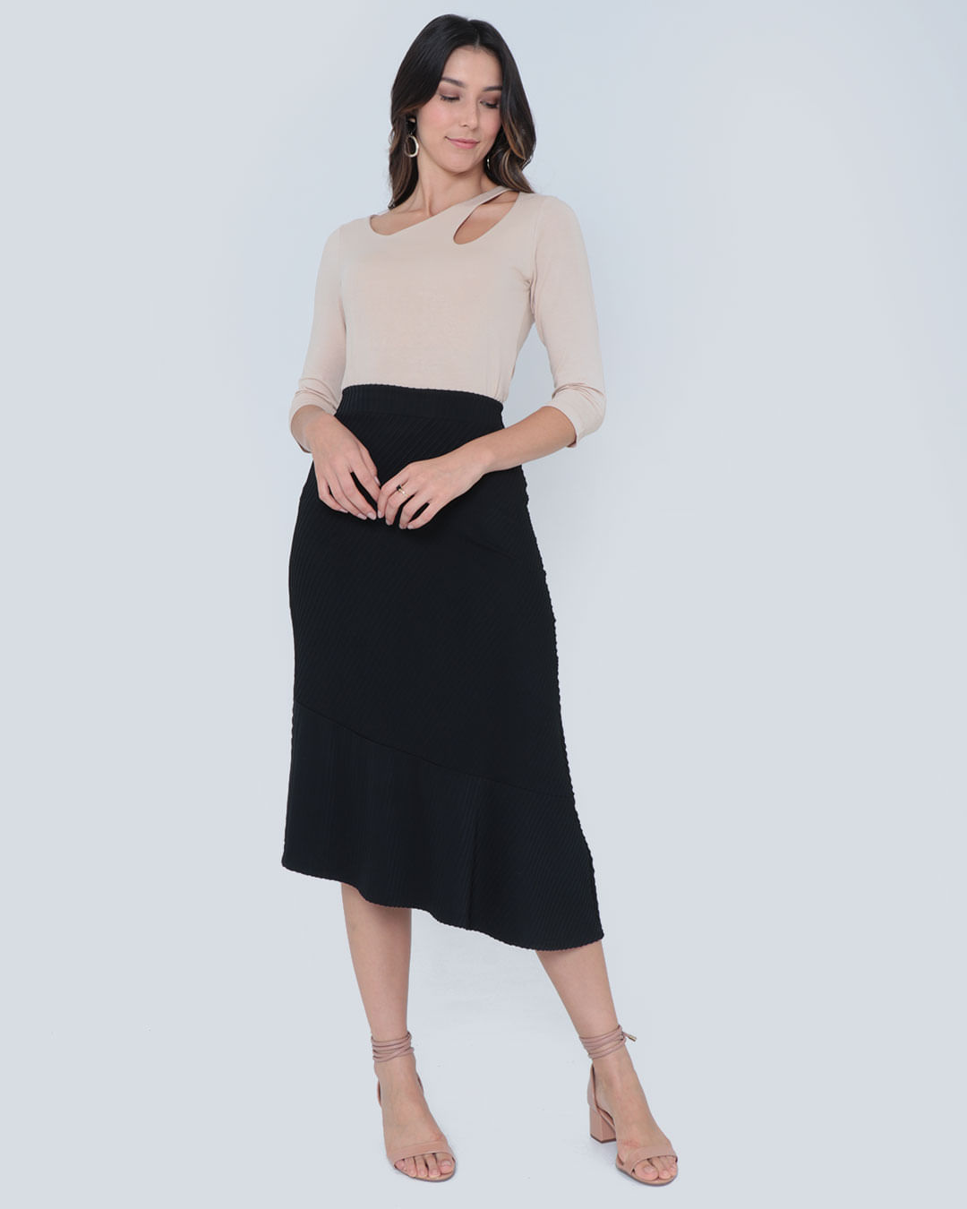 Saia-510033-Plissada---Preto