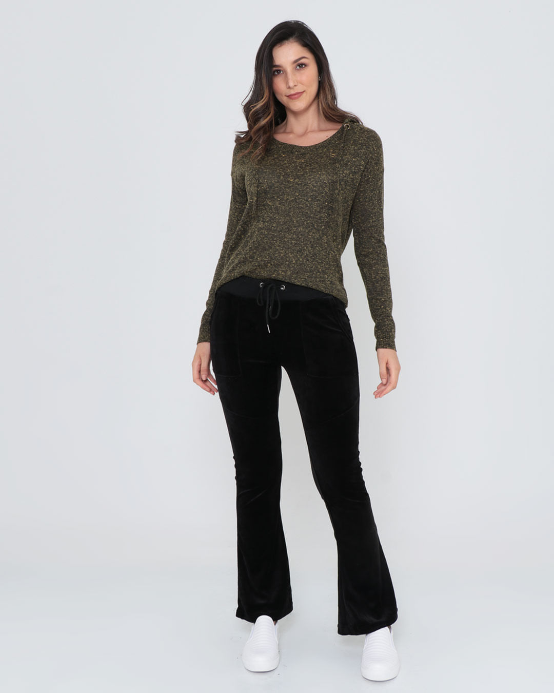 Calca-Flare-Plush-Cont---Preto