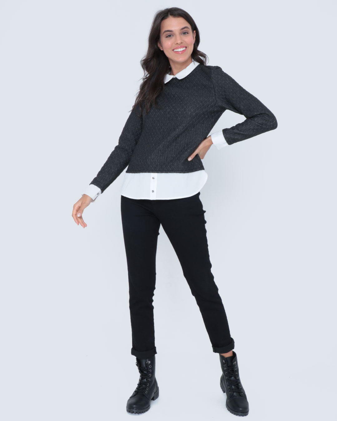 Blusa-9507-Matelasse-Ml---Mescla-Escuro