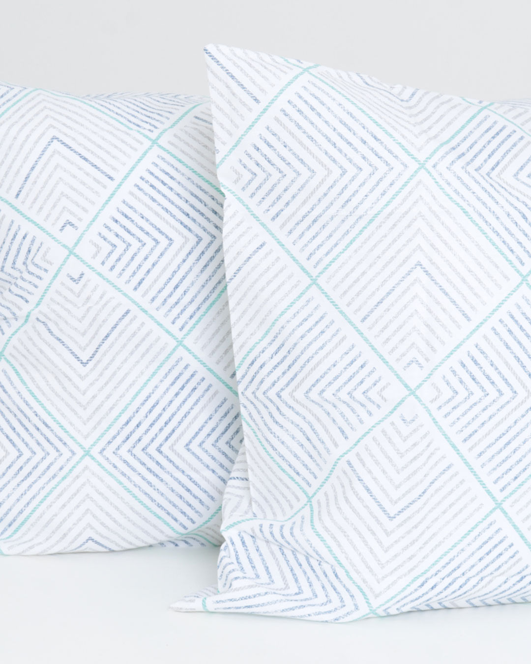 Jg-Cama-Prata-Casal-Philip-Turquesa---Azul-Geometrico