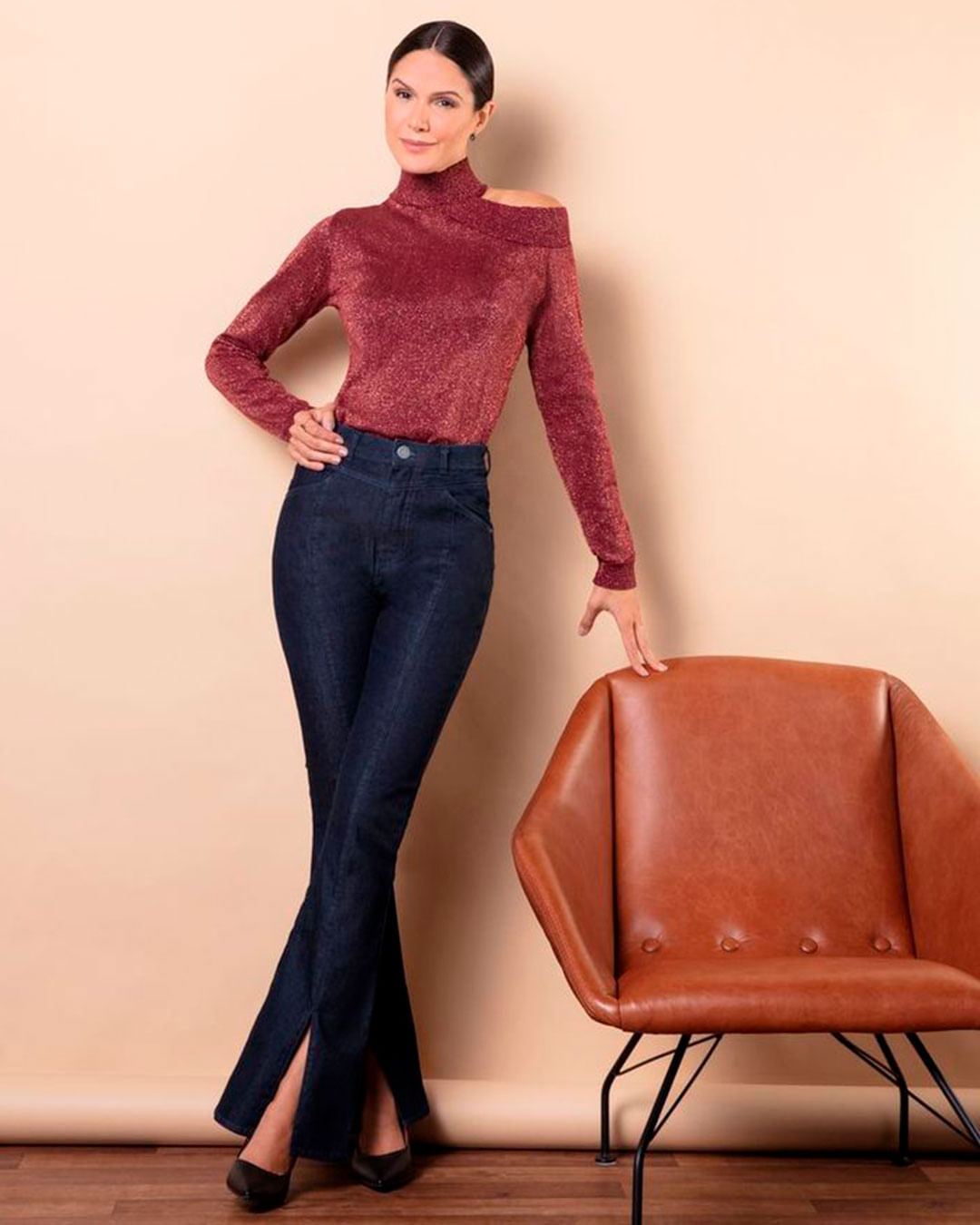 Calca-Cnbf34159-Jns-Flare-Nervfem---Blue-Jeans-Escuro