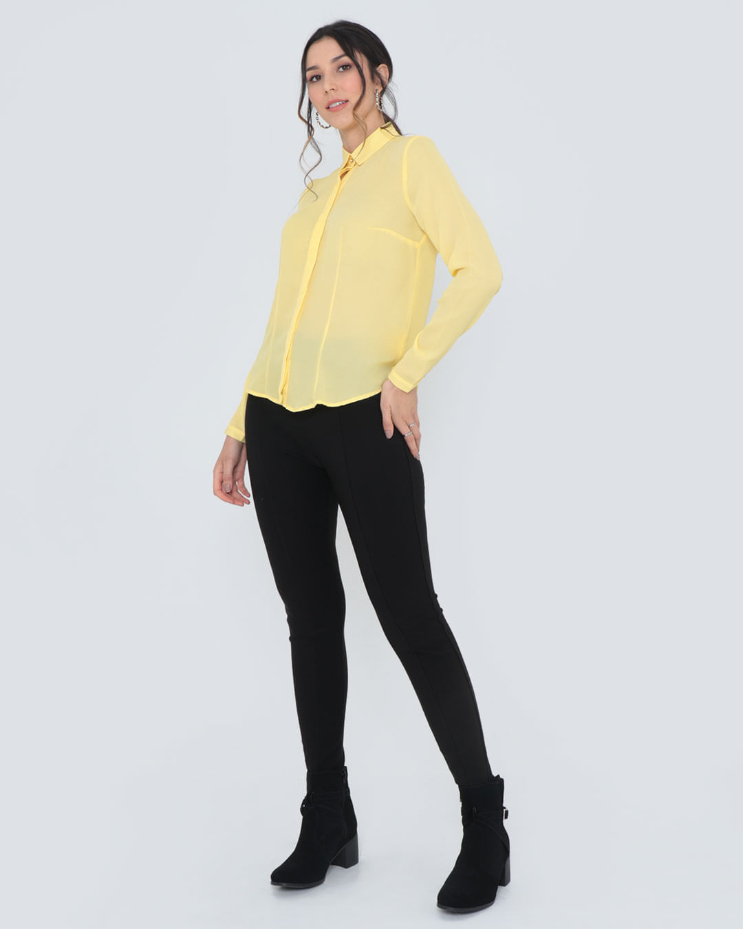 Camisa-8725-C-Strass--Ml---Amarelo-Medio