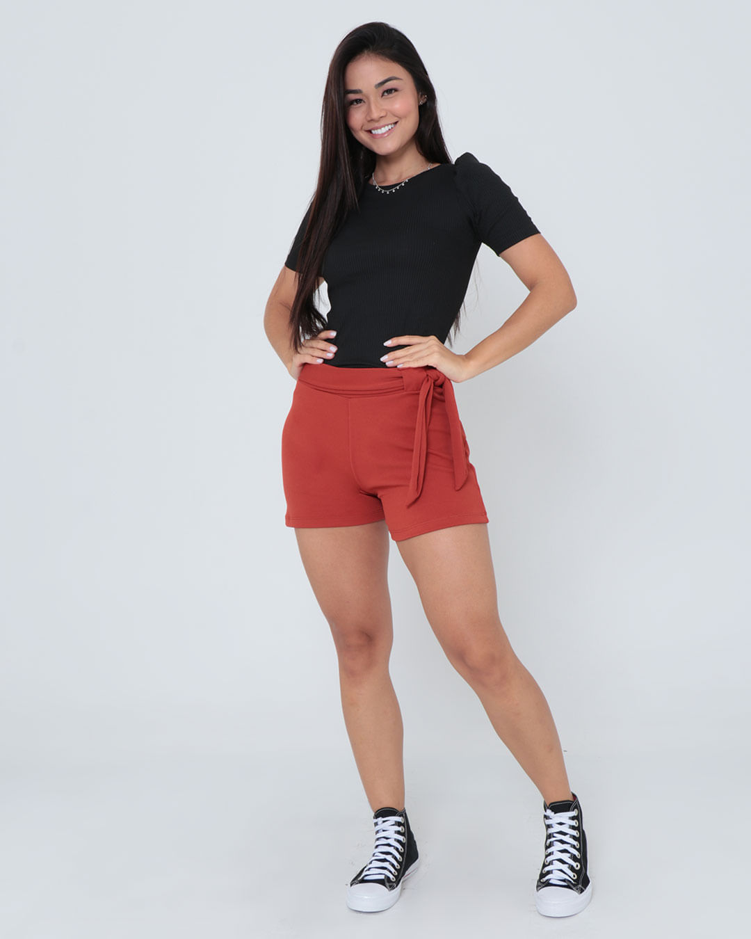 Shorts-Malha-Favo-Cinto-3679---Laranja-Escuro