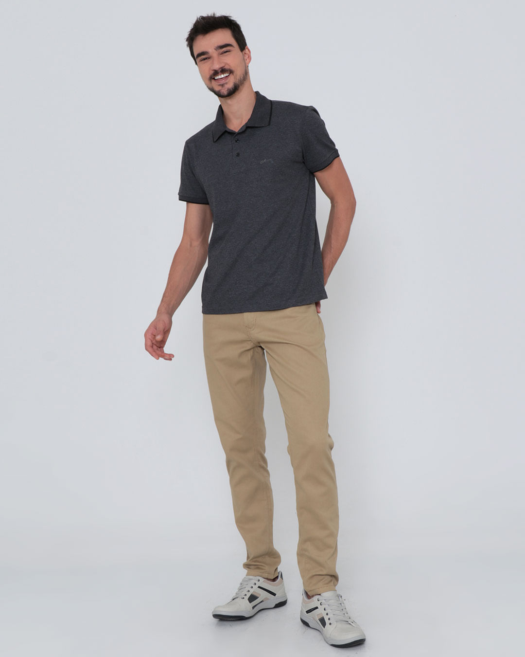 Polo-Preto-Fio-Branco-Pgg---Mescla-Escuro