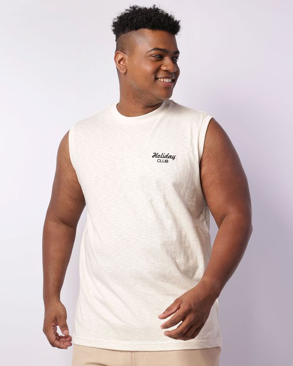 Regata Plus Size Masculina Off White G1