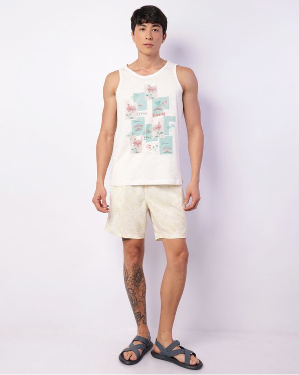 Shorts Praia Masculino Unitop - Secagem Rápida Com Bolso - Tamanho 36 Laranja