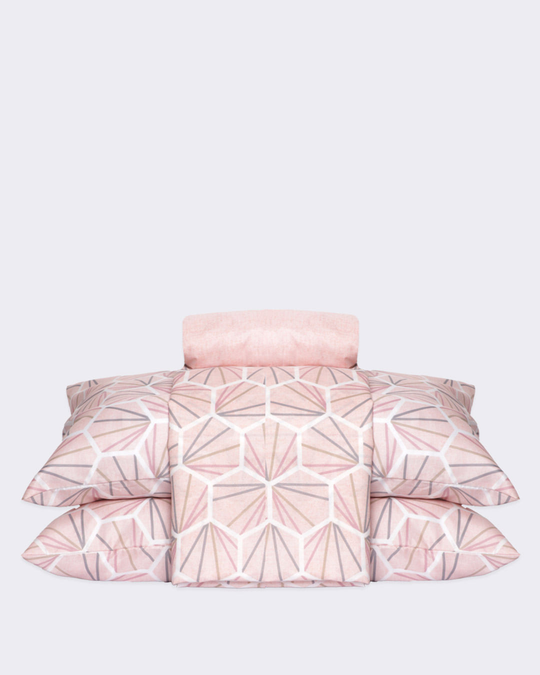 Jogo-De-Cama-Casal-Capri-Sor-4-Pc---Rosa-Geometrico