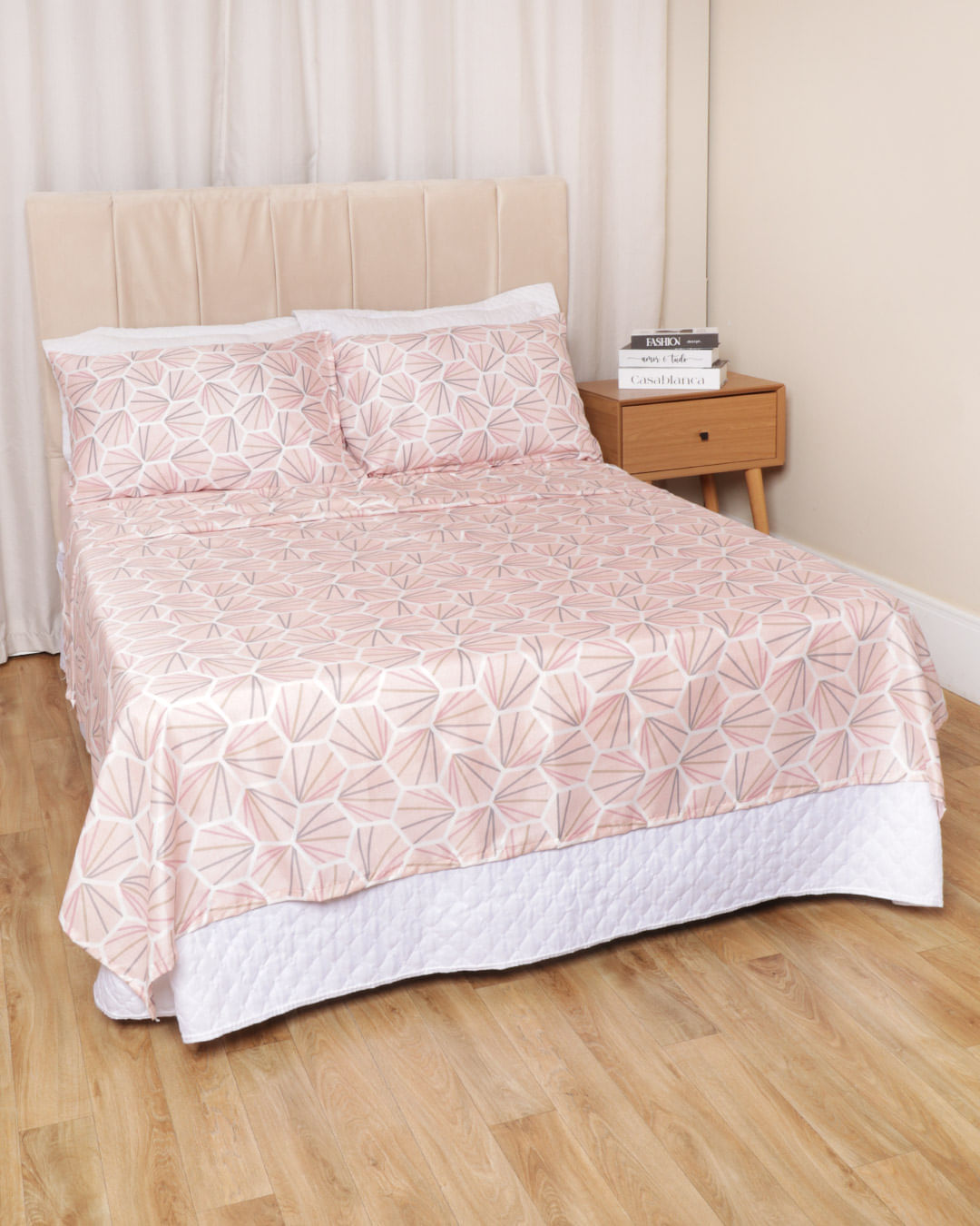 Jogo-De-Cama-Casal-Capri-Sor-4-Pc---Rosa-Geometrico