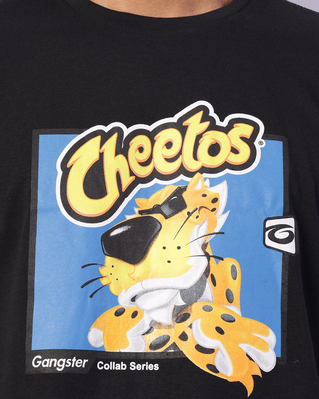 Camiseta Masculina Manga Curta Gangster Cheetos Preta