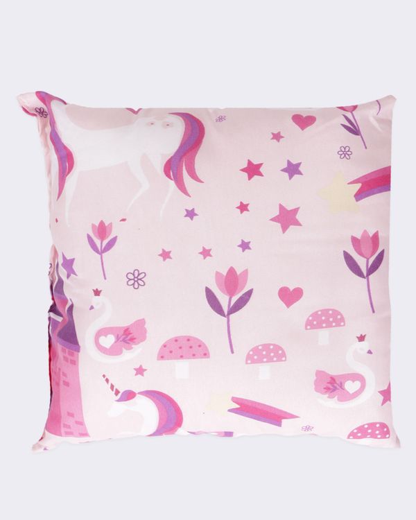 Almofada Infantil 40cmx40cm Estampa Unicórnio Fada Rosa UN