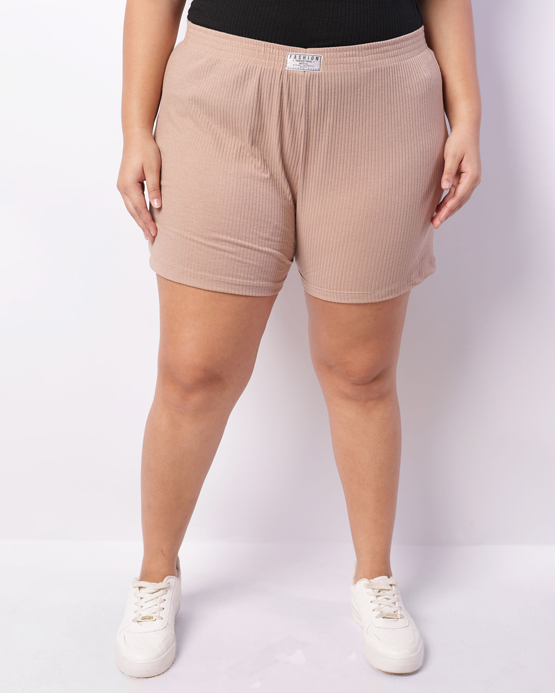 Shorts-Bl933-Canelado-Cos-Elast-Etq---Bege