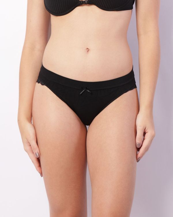 Calcinha Feminina Biquíni Detalhe Renda Preta P