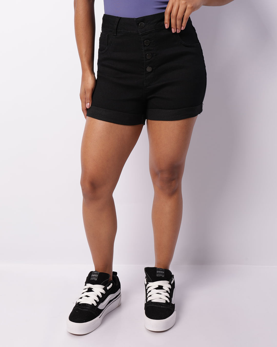 Shorts-407418-Srj-Hot-Pants-Bt-Aparente---Preto