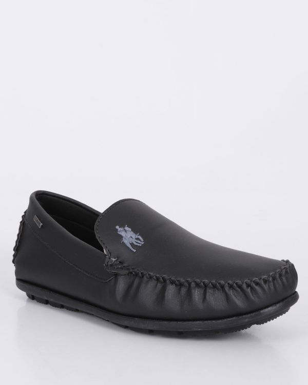 Mocassim Masculino Polo Com Bordado Preto 38
