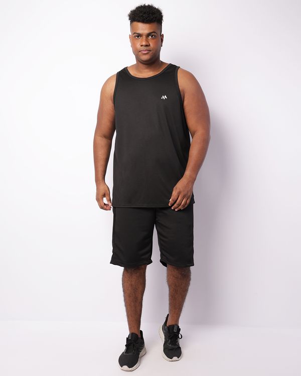 Bermuda Plus Size Masculina Helanca Com Estampa Preta G1